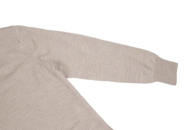 スナオクワハラsunao kuwahara ウール裾ドットフリルチュールレイヤードニットセーター ベージュM K-130975_004