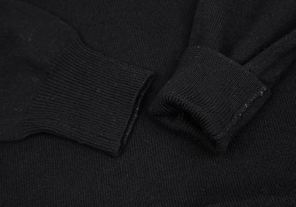 スナオクワハラsunao kuwahara ウール裾ドットフリルチュールレイヤードニットセーター 黒M K-130976_005