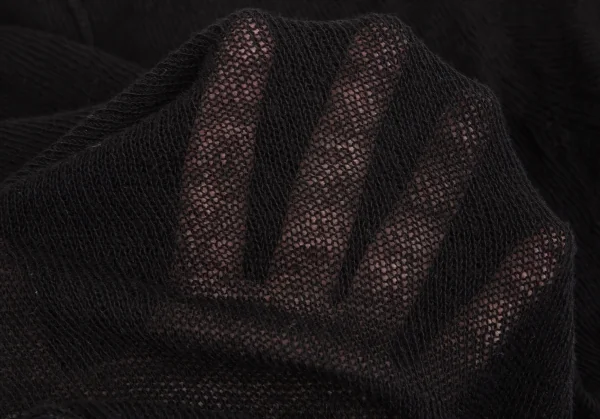 スナオクワハラsunao kuwahara コットンボタンデザインメッシュニットセーター 黒M K-130983_012
