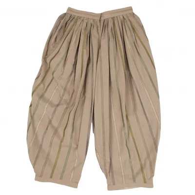 ISSEY MIYAKE Stripe Gather Balloon Pants