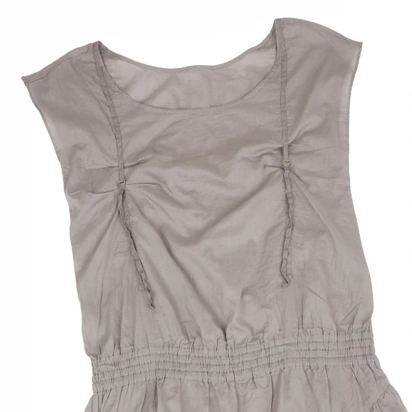 スナオクワハラsunao kuwahara コットン製品染めフロントベルトデザインノースリーブワンピース グレーM K-131038_003