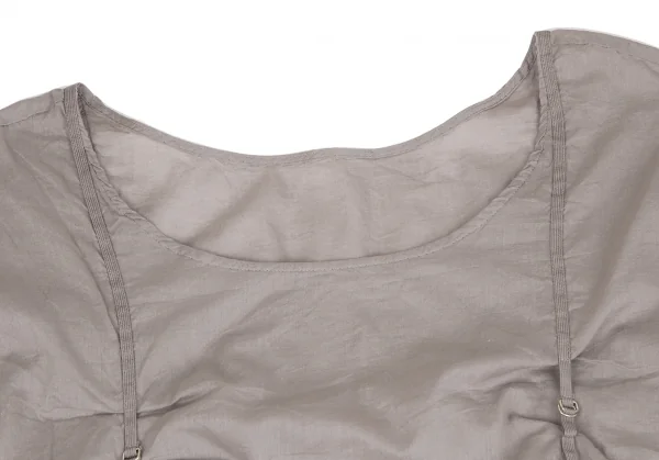 スナオクワハラsunao kuwahara コットン製品染めフロントベルトデザインノースリーブワンピース グレーM K-131038_004