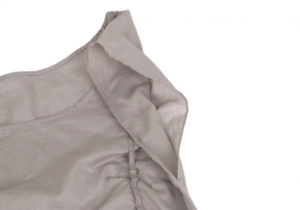 スナオクワハラsunao kuwahara コットン製品染めフロントベルトデザインノースリーブワンピース グレーM K-131038_005