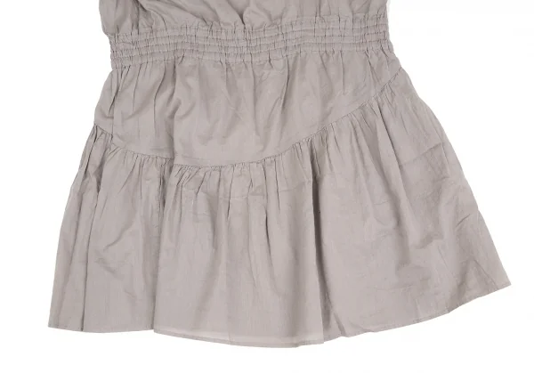 スナオクワハラsunao kuwahara コットン製品染めフロントベルトデザインノースリーブワンピース グレーM K-131038_007