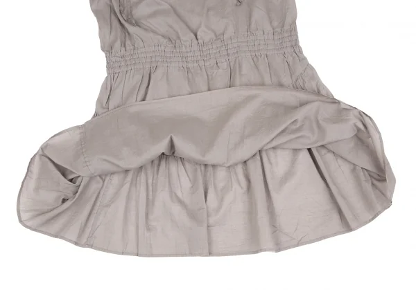 スナオクワハラsunao kuwahara コットン製品染めフロントベルトデザインノースリーブワンピース グレーM K-131038_008