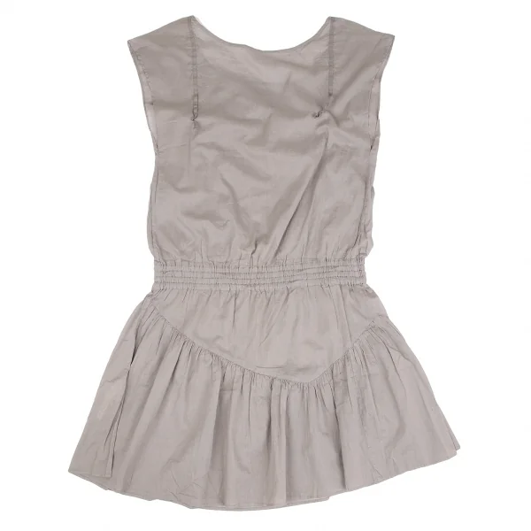 スナオクワハラsunao kuwahara コットン製品染めフロントベルトデザインノースリーブワンピース グレーM K-131038_009
