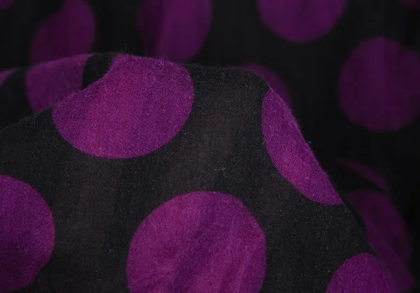 スナオクワハラsunao kuwahara コットンドット袖フリル半袖チュニック 黒紫M K-131039_010