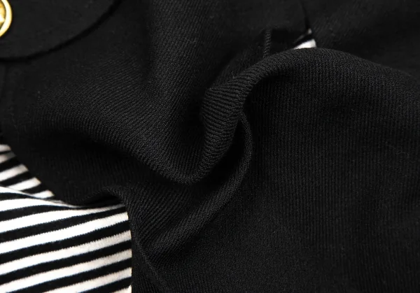 sunaokuwahara Wool Linen Stripe Layered Pleats Skirt K-131045_012