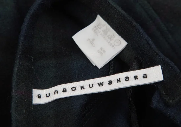 sunaokuwahara Flannel Black Watch Asymmetric Skirt K-131046_011