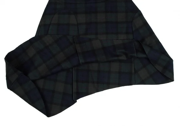 sunaokuwahara Flannel Black Watch Asymmetric Skirt K-131046_007