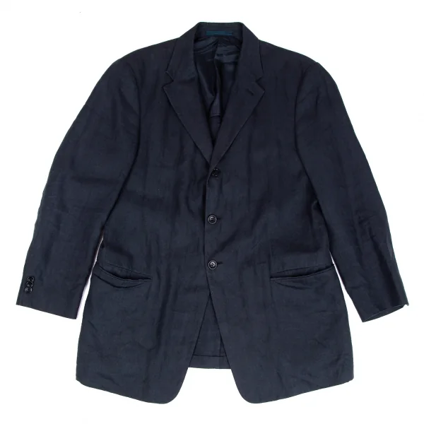 アルマーニ コレッツォーニ ARMANI COLLEZIONI リネンセットアップスーツ 紺52 K-131055_002
