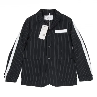 ヴィヴィアンタムVIVIENNETAM フロントメッシュパイピング七分袖カットソー 黒 【レディース】 ヴィヴィアンタムVIVIENNETAM フロントメッシュパイピング七分袖