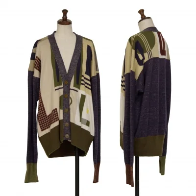 Vivienne Westwood Red Label Alphabet Pattern Knit Cardigan