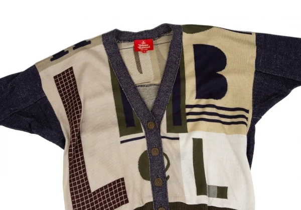 Vivienne Westwood Red Label Alphabet Pattern Knit Cardigan K-131057_003
