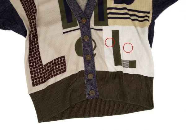 Vivienne Westwood Red Label Alphabet Pattern Knit Cardigan K-131057_008