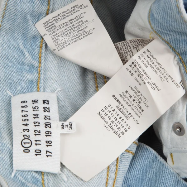 メゾンマルタンマルジェラMaison Martin Margiela 1 ダブルウエスト再構築デニムパンツ インディゴ40 K-131076_020