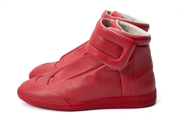 新品!メゾン マルジェラMaison Margiela 22 フューチャーハイトップレザースニーカー 赤40 1/2(25.5cm位) K-131077_003
