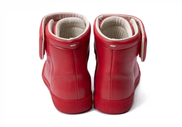 新品!メゾン マルジェラMaison Margiela 22 フューチャーハイトップレザースニーカー 赤40 1/2(25.5cm位) K-131077_004