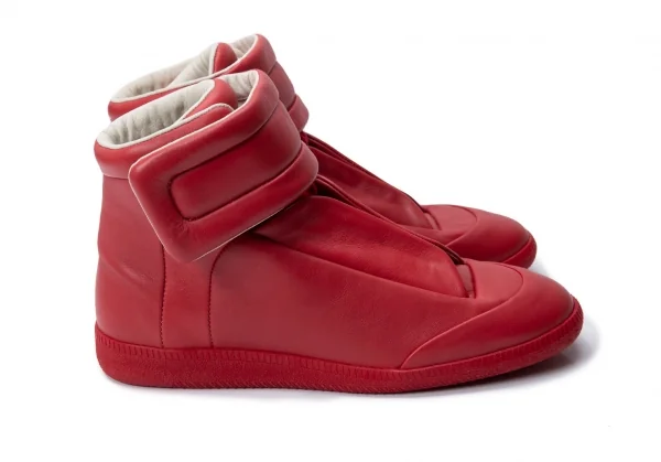 新品!メゾン マルジェラMaison Margiela 22 フューチャーハイトップレザースニーカー 赤40 1/2(25.5cm位) K-131077_006