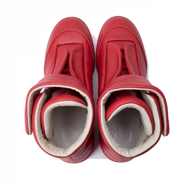 新品!メゾン マルジェラMaison Margiela 22 フューチャーハイトップレザースニーカー 赤40 1/2(25.5cm位) K-131077_007