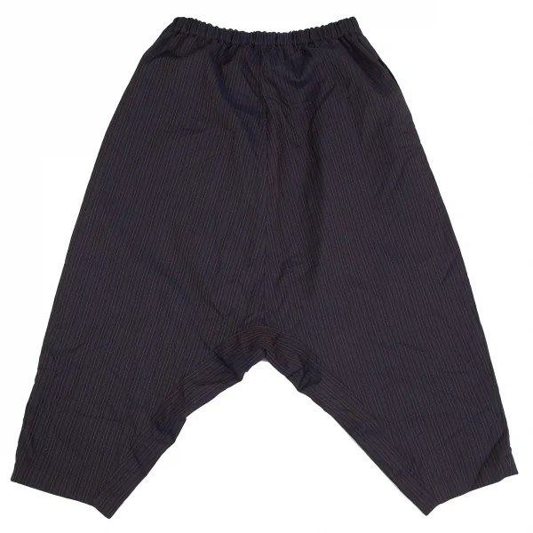 コムコム コムデギャルソンCOMME des GARCONS ポリストライプサルエルパンツ 紺S K-131079_007