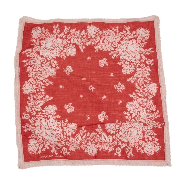 45R Lace Design Floral Printed Handkerchief K-131101_003