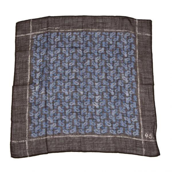 45R Paisley Dyed Handkerchief Brown,Blue  K-131104_001