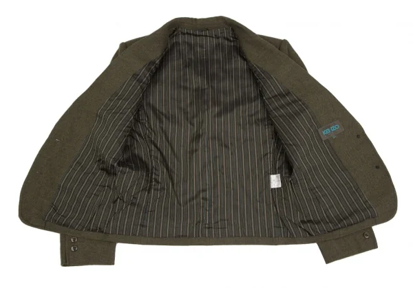 ケンゾーKENZO ウールコットンセットアップスーツ カーキM K-131112_006