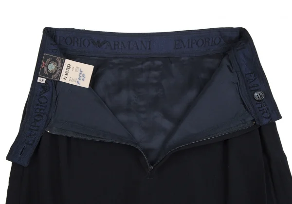 エンポリオアルマーニEMPORIO ARMANI ウールレーヨンスカート 紺58 K-131119_009