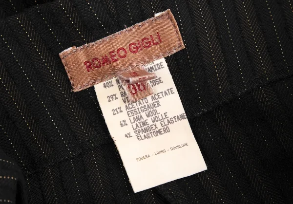 ROMEO GIGLI Stripe Weave Stretch High Waist Pants K-131120_010