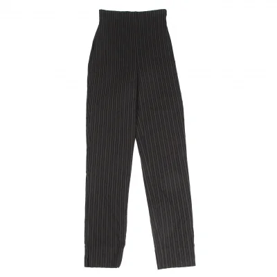 ROMEO GIGLI Stripe Weave Stretch High Waist Pants