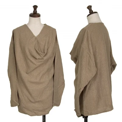 JURGEN LEHL Silk Blend Drape Neck Blouse