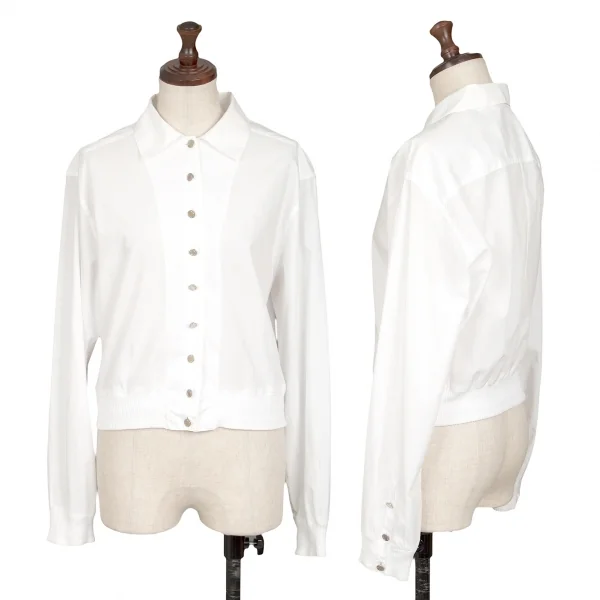 PRADA Rib Shirt Blouson White 40 K-131125_001