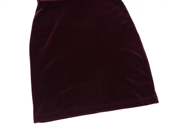 ダナキャランジーンズDKNY JEANS ベロアストレッチノースリーブチュニック ボルドーM位 K-131134_006