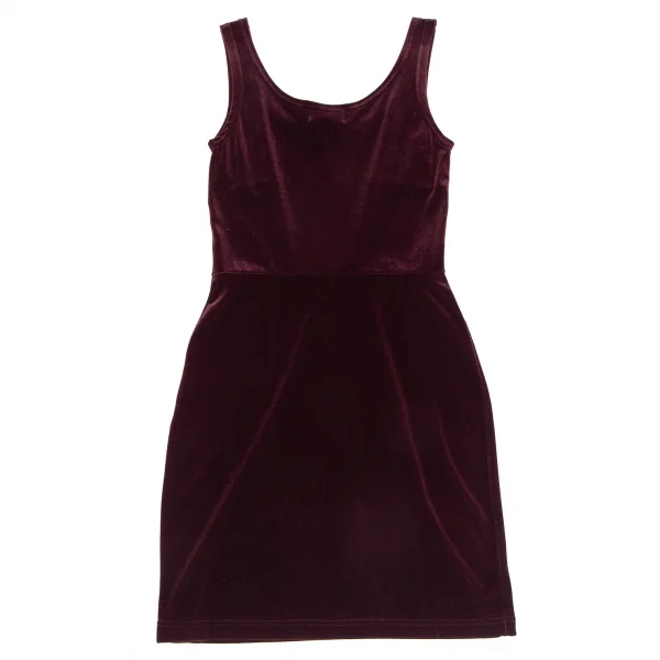 ダナキャランジーンズDKNY JEANS ベロアストレッチノースリーブチュニック ボルドーM位 K-131134_008