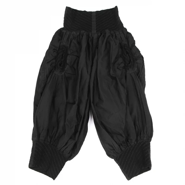 ISSEY MIYAKE A-POC Vulpas Ribbed Cropped Pants Black 2 K-131143_001