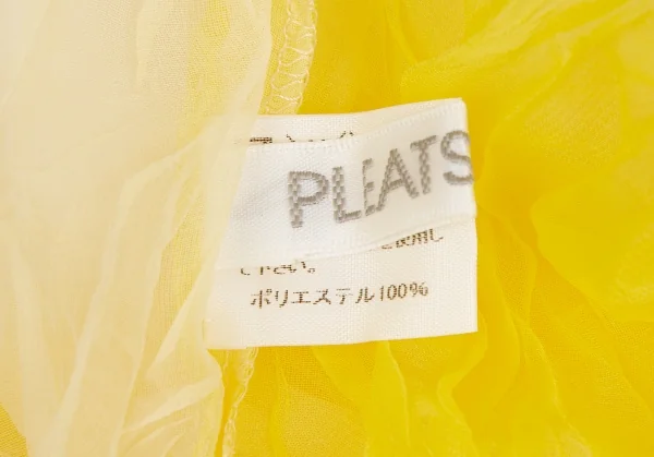プリーツプリーズPLEATS PLEASE バイカラーシワ加工ストール 黄F K-131150_011