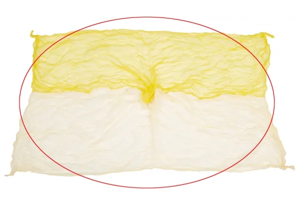 プリーツプリーズPLEATS PLEASE バイカラーシワ加工ストール 黄F K-131150_002