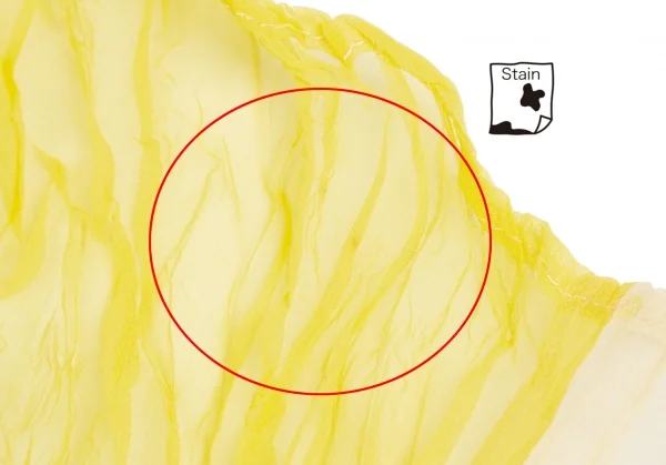 プリーツプリーズPLEATS PLEASE バイカラーシワ加工ストール 黄F K-131150_005