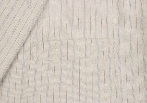 コムデギャルソンオムプリュスCOMME des GARCONS HOMME PLUS コットンストライプダブルジャケット 生成りS K-131167_006