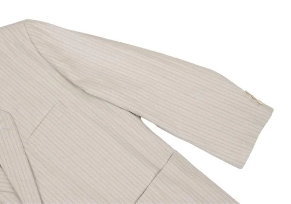 コムデギャルソンオムプリュスCOMME des GARCONS HOMME PLUS コットンストライプダブルジャケット 生成りS K-131167_007