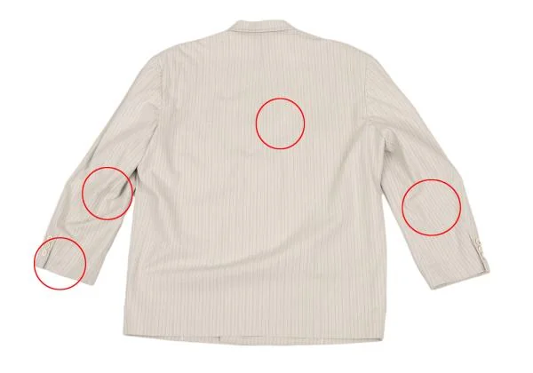 コムデギャルソンオムプリュスCOMME des GARCONS HOMME PLUS コットンストライプダブルジャケット 生成りS K-131167_016