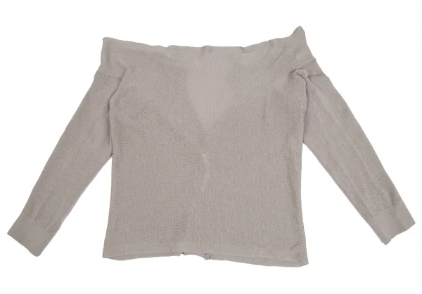 スナオクワハラsunao kuwahara コットンリネンドレープショートカーディガン ベージュM K-131176_010