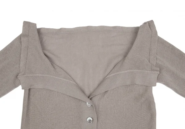 スナオクワハラsunao kuwahara コットンリネンドレープショートカーディガン ベージュM K-131176_003