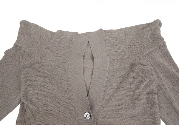 スナオクワハラsunao kuwahara コットンリネンドレープショートカーディガン ベージュM K-131176_004