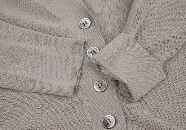 スナオクワハラsunao kuwahara コットンリネンドレープショートカーディガン ベージュM K-131176_006