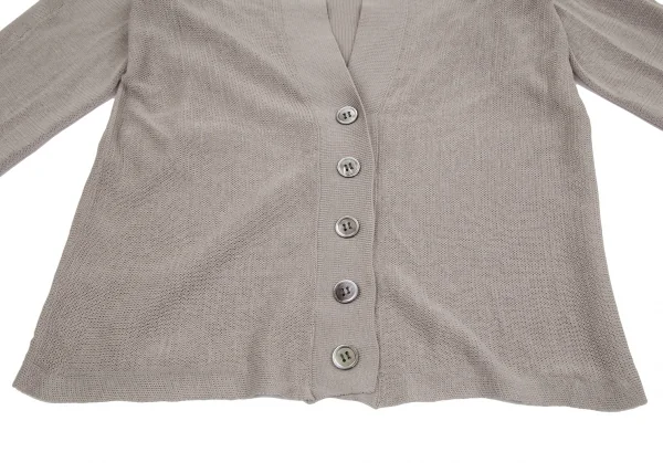 スナオクワハラsunao kuwahara コットンリネンドレープショートカーディガン ベージュM K-131176_007