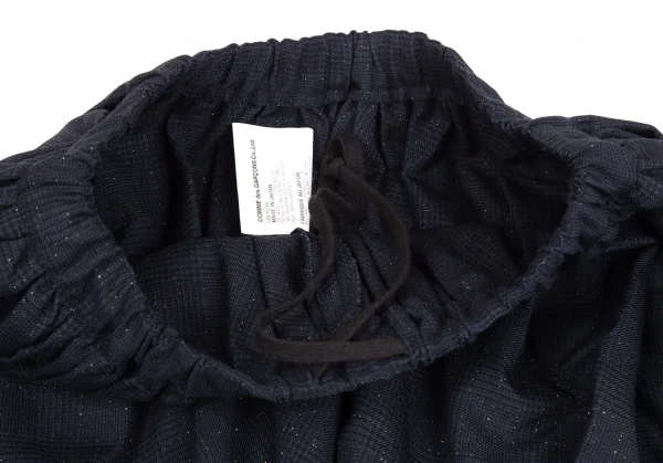 COMME des GARÇONS BLACK サルエルパンツグレンチェック コムデギャルソンCOMME des GARCONS ラメグレンチェックサルエル