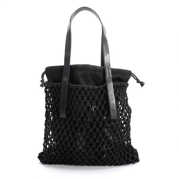 Y's Logo Printed Layered Mesh Tote Bag K-131280_002