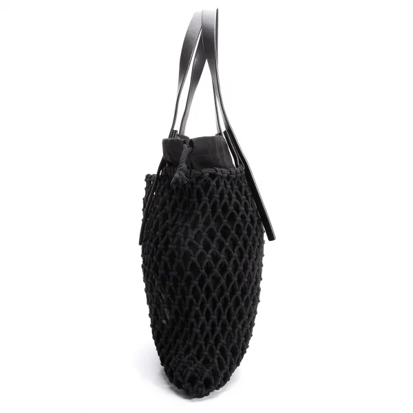 Y's Logo Printed Layered Mesh Tote Bag K-131280_003